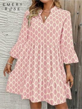 Emery Rose Pink Patterned Midi Dress